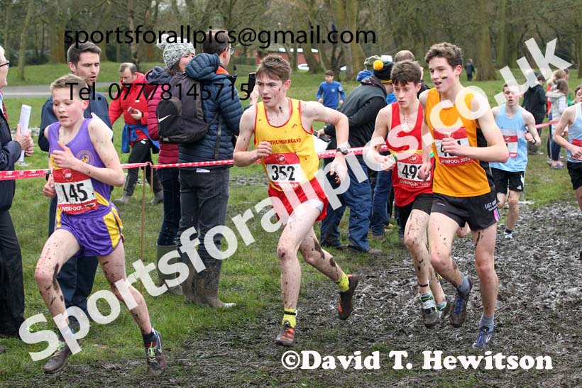 Junior boys, 2020 New Balance English Schools Champs., Sefton Park, Liverpool. Photo: David T. Hewitson/Sports for All Pics
